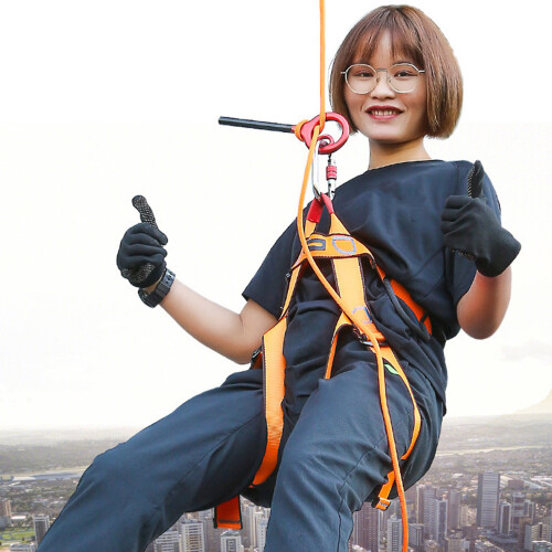 (1) Mountain Climbing Equipment Descending Device Rope Descending Device - Red 2