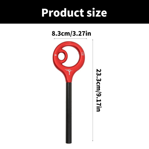(1) Mountain Climbing Equipment Descender Rope 9-Ring Descender - Black 2