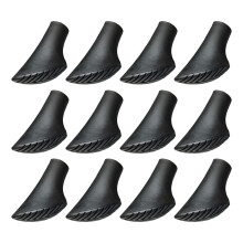 (12) Outdoor Trekking Pole Accessories Tip Covers - Small Horseshoe Shaped Rubber Covers