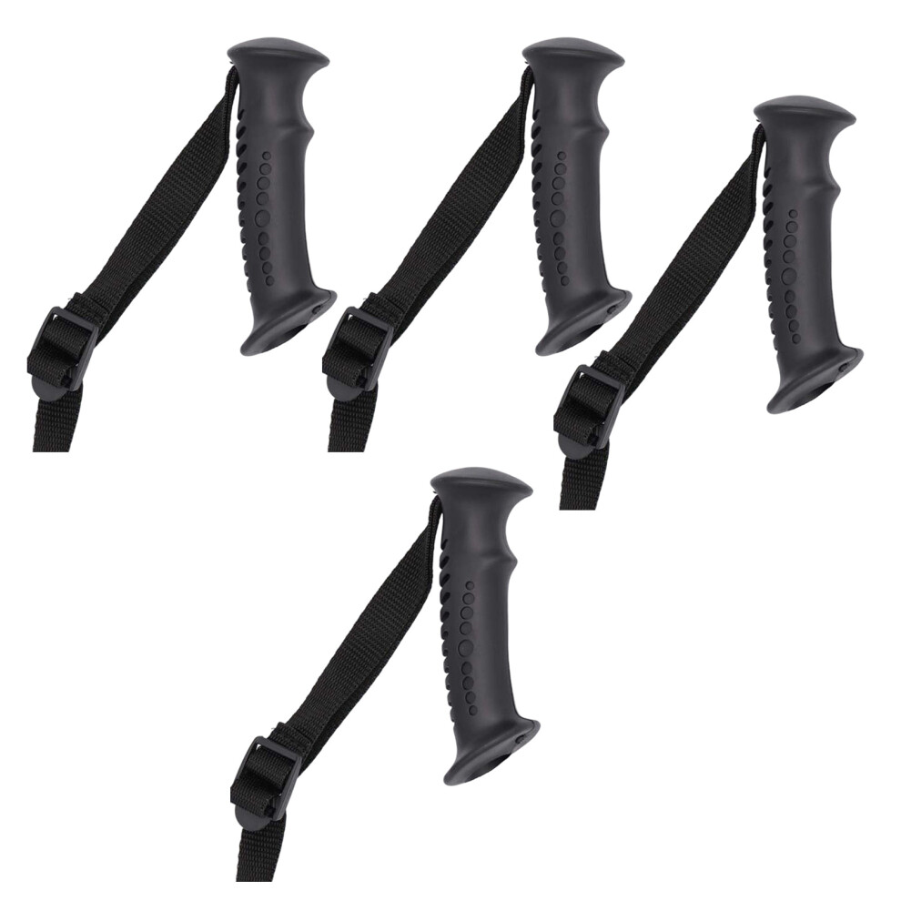 (4 pieces) Trekking Pole Crutch Head Accessories - Straight Grip - 18 Holes