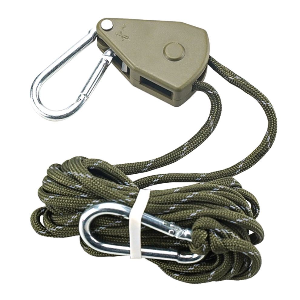 (1) Outdoor Tent Pulley Adjustment Rope - Army Green 4M 7754740632894