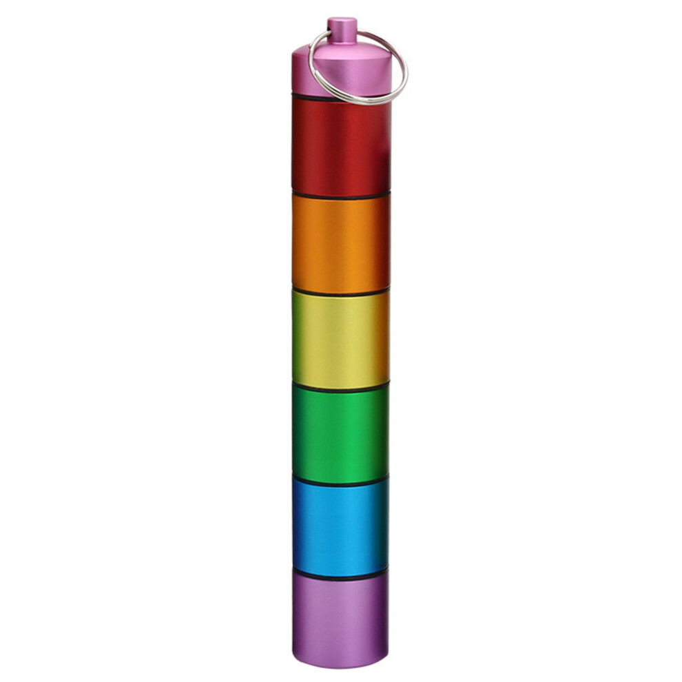 (1) Layered aluminum alloy medicine bottle - six sections