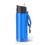 (1) 650ml Outdoor Direct Drinking Water Purifier Bottle with Compass - Blue 1