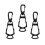 (3) Multi-function Anti-drop Glove Clips - Black 1