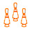 (3) Multifunctional Anti-drop Glove Clips - Orange 1