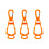 (3) Multifunctional Anti-drop Glove Clips - Orange 8
