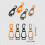 (3) Multifunctional Anti-drop Glove Clips - Orange 5