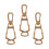 (3) Multi-function Anti-drop Glove Clips - Khaki 1