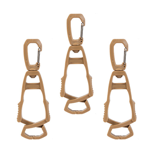 (3) Multi-function Anti-drop Glove Clips - Khaki