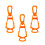 (3) Multifunctional Anti-drop Glove Clips - Orange 6