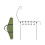 (1 set) Outdoor camping folding storage rack - metal hook 7