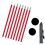 (1 set) 2m awning support aluminum pole - red 2 ball heads 7