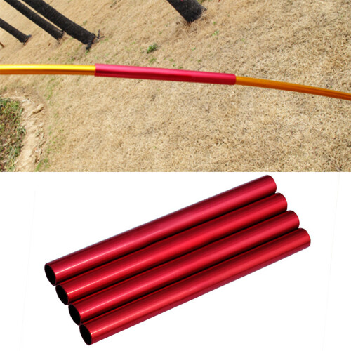 (4) Broken Tent Pole First Aid Tubes - Silver 1