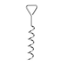 (1) Outdoor trampoline fixing device anti-fall camping dog tether spiral ground spike - triangular head ground spike