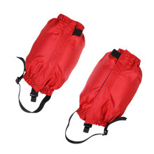 (1 pair) Outdoor short mountaineering snow cover ski cover snow village snow hiking waterproof and sand-proof foot cover - red