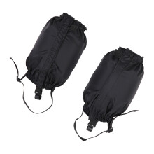 (1 pair) Outdoor short mountaineering snow cover ski cover snow village snow hiking waterproof and sand-proof foot cover - black