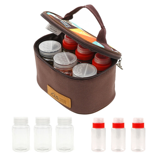(1 piece) Outdoor MINI Seasoning Box 6-pcs Set - Brown