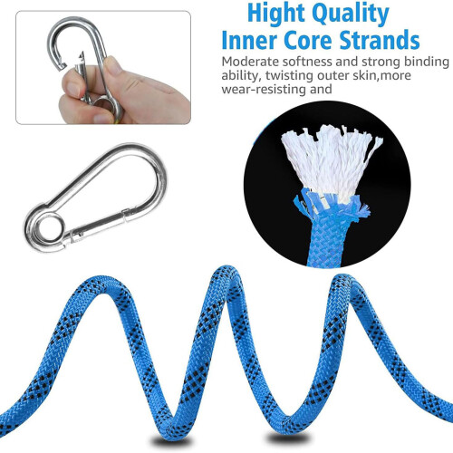 (1) Sled Cart Pull Cord Sled Strap - Blue 2