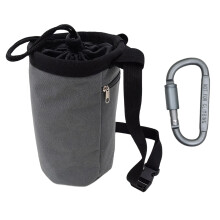 (1) Rock Climbing Chalk Bag - Gray Chalk Bag with D-Shaped Buckle