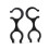 (2 pieces) Trekking pole connecting buckle eight-shaped buckle 6
