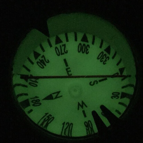 (1) Diving Compass High Precision Professional Wrist Diving Compass 50M Fluorescent Dial (Magnetic) 1