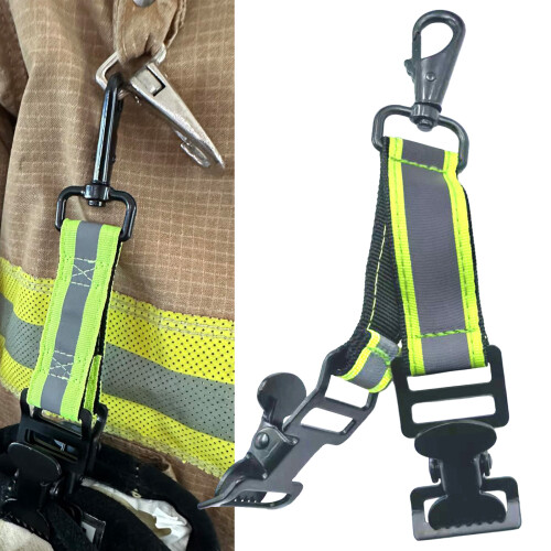 (1) Fire Fighting Glove Clip Support Strap with Reflective Double Head 1