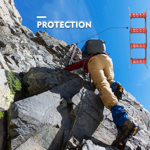 (1) Outdoor rock climbing red rope protector 1