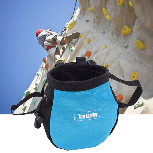 (1) Outdoor climbing chalk bag (blue) 1