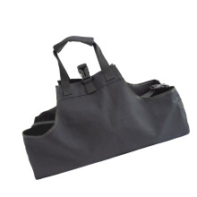(1) Outdoor camping portable canvas bag picnic barbecue firewood carrying bag