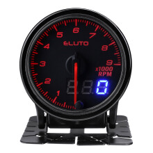 Uusi 2 tuuman 52 mm automaattinen tärinämittari RPM-mittari 10 värin LED-läpinäkyvä kasvot universaali