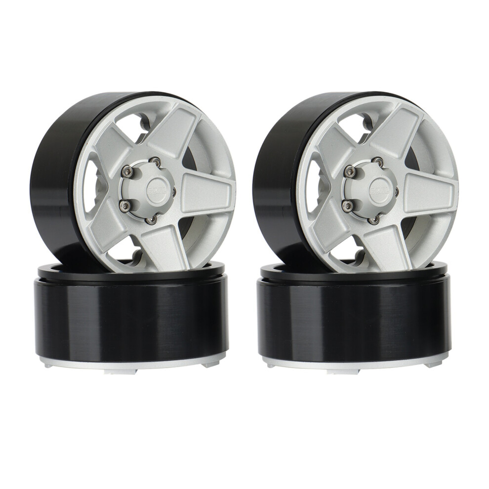 4 Llantas De Metal De 1,9" Con Bloqueo De Cuentas Y 5 Radios Para Coche Rc Crawler TRX4 D90 D110 Axial SCX10 90046,B 1/10-image