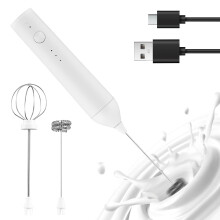 Schiumatrice per latte 3-Livelli 1200 mAh 3,7 V 16 cm Nero/Bianco