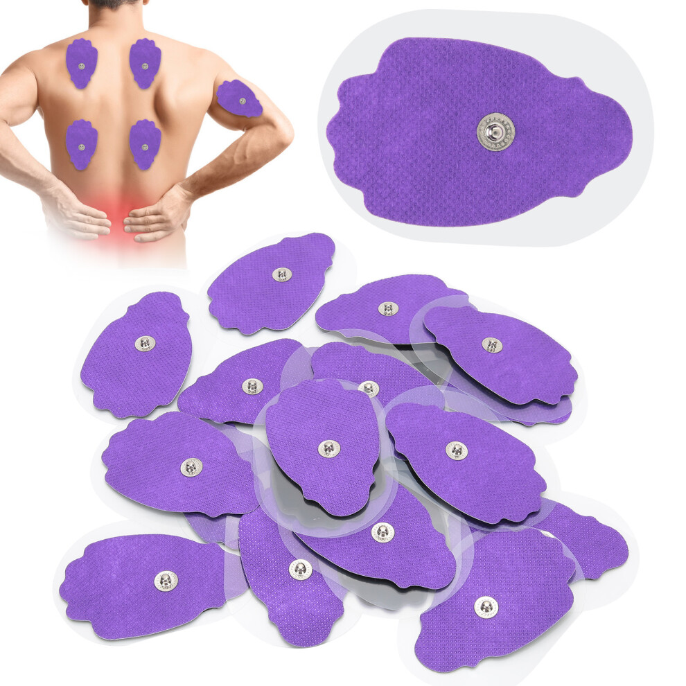 20pcs Purple Hand-Shaped Non-Woven Electrode Pads for TENS EMS Massage