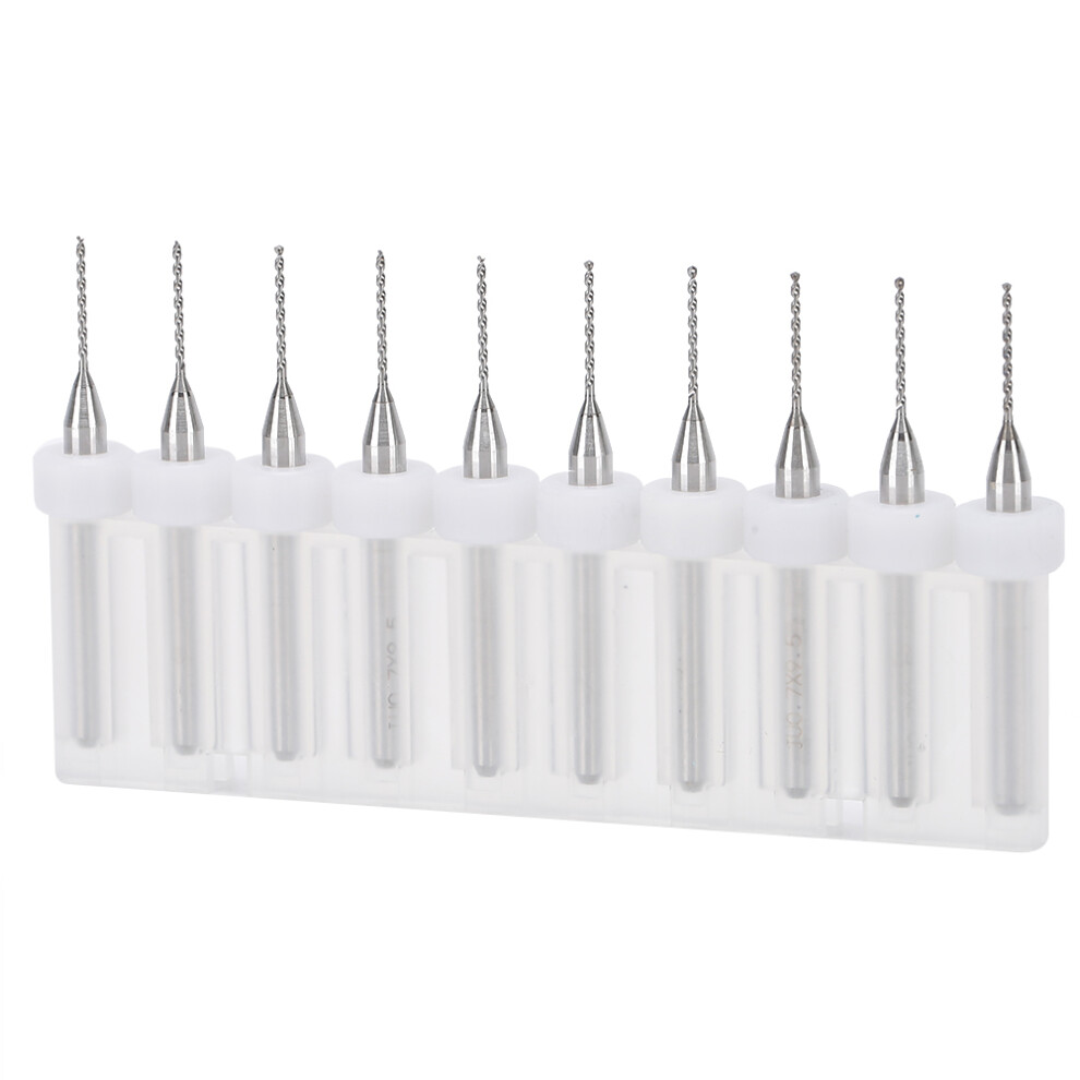10Pcs Tungsten Steel Drill Bits Set 0.7Mm For Woodworking & Carving 7901333738604