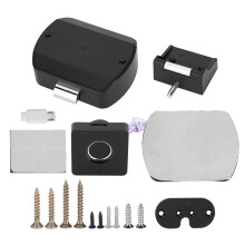 Smart Black Fingerprint Drawer Lock with 1020mAh Battery for Home Office