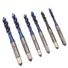 Set di punte da trapano per filettare, 6 pezzi, 6-32NC e 1/4-20NC, Blu