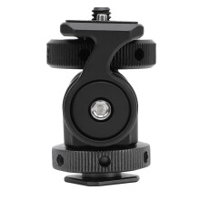 Supporto in alluminio per schermo della fotocamera, perno da 1/4 di pollice