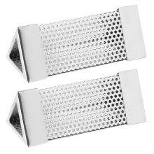 2Pcs Stainless Steel BBQ Smoker Tube Set, 6in, Hexagonal & Trilateral Designs