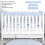 3pcs Cotton Crib Bumper Set, 125x18cm & 66x18cm, Blue 5