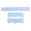 3pcs Cotton Crib Bumper Set, 125x18cm & 66x18cm, Blue 3