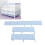 3pcs Cotton Crib Bumper Set, 125x18cm & 66x18cm, Blue 13