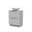 NES Home Nes Home 600mm Freestanding Matte Grey Vanity Unit Ceramic Round Basin 2