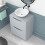 NES Home Nes Home 600mm Freestanding Matte Grey Vanity Unit Ceramic Round Basin 6