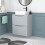 NES Home Nes Home 600mm Freestanding Matte Grey Vanity Unit Ceramic Rounded Corner Basin 1