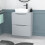 NES Home Nes Home 600mm Freestanding Matte Grey Vanity Unit Ceramic Rounded Corner Basin 4