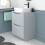 NES Home Nes Home 600mm Freestanding Matte Grey Vanity Unit Ceramic Rounded Corner Basin 5