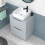 NES Home Nes Home 600mm Freestanding Matte Grey Vanity Unit Ceramic Rounded Corner Basin 6