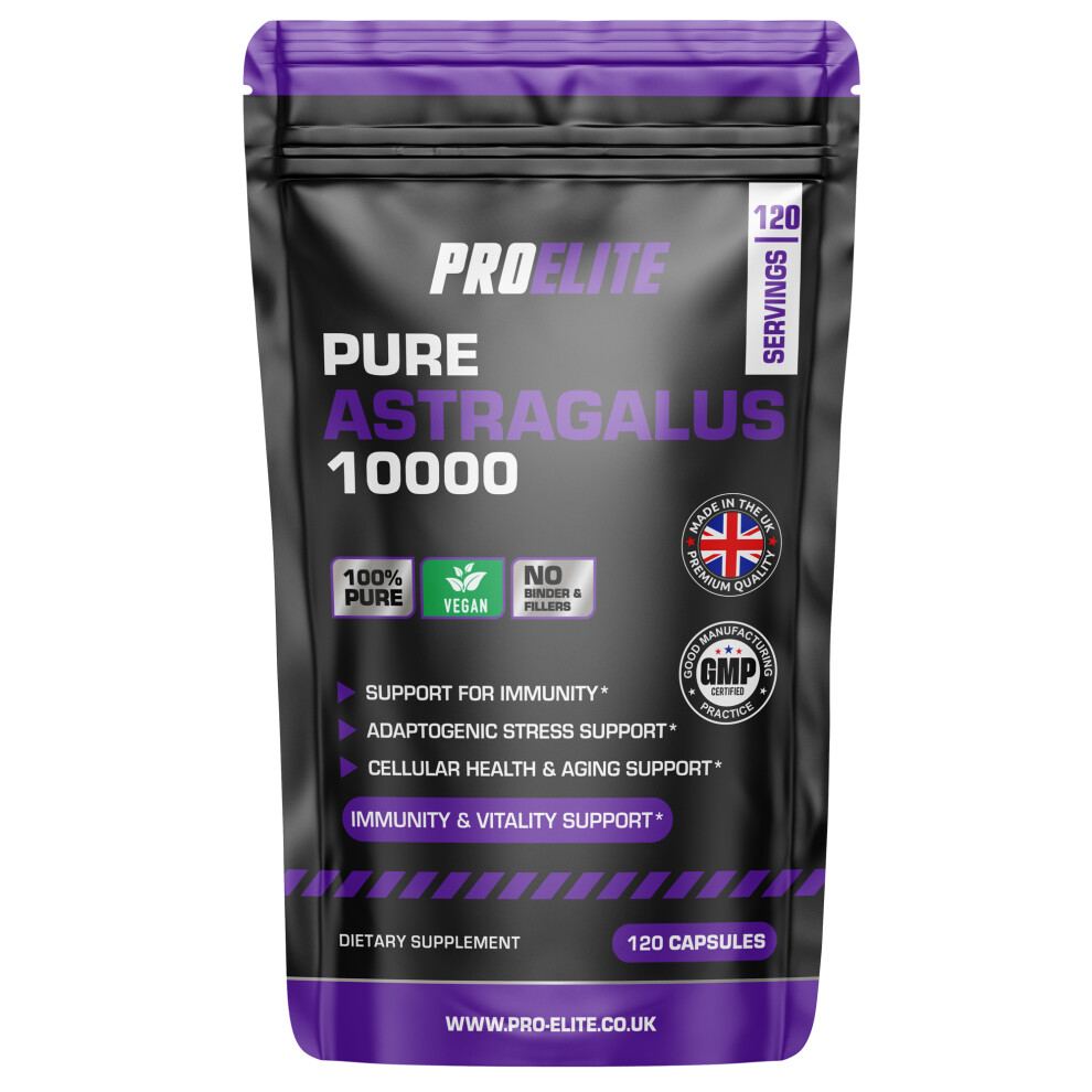 Proelite (120 Capsules) Astragalus Root Extract 20:1 Capsules 10,000Mg