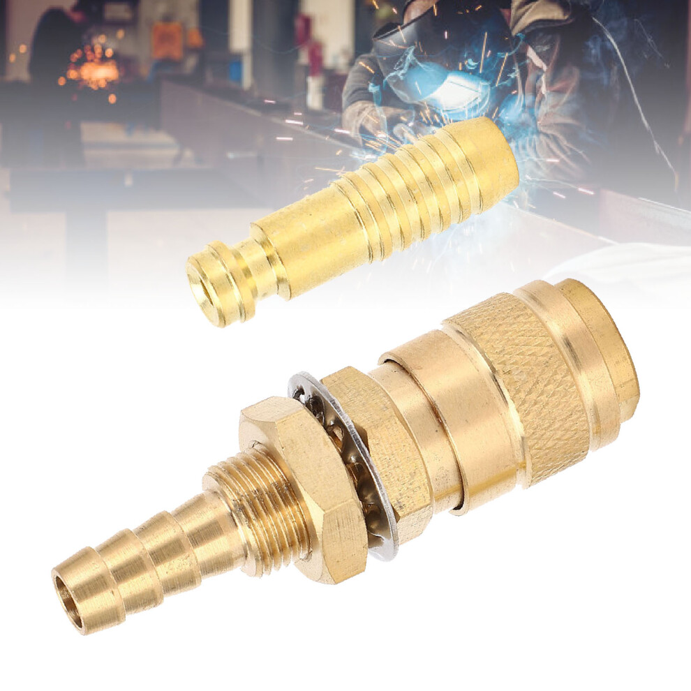 Gas Water Quick Connector Brass Adapter For Welding Torch Pta Db Mig Tig 6Mm 4921333751345