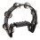 Halbmond-Handtrommel ABS-Schale, schwarze Schellen 9